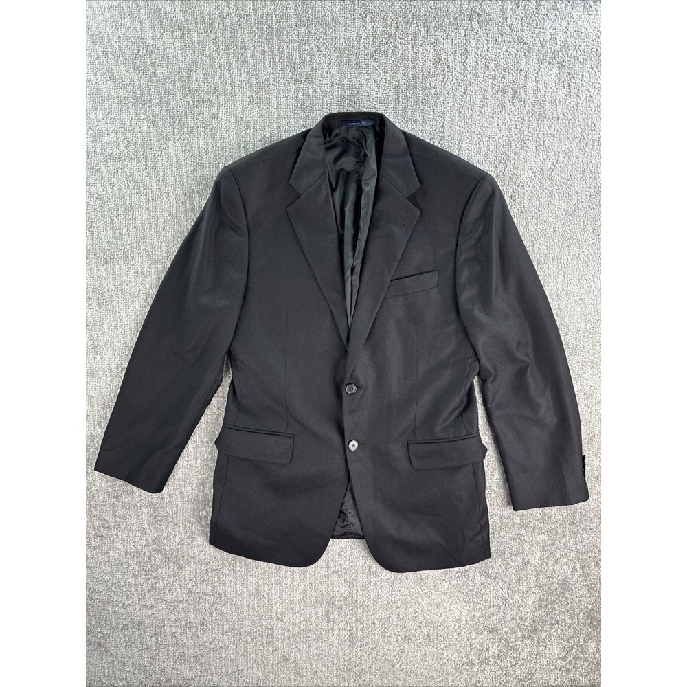Joseph Abboud Suit Jacket Mens 40 R Black Wool Waffle Loro Piana Luxury Sport